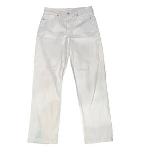 American Eagle Women's Cream/Ivory‎ High Rise Mom Straight Jeans Size 10